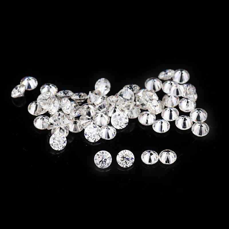 

Melee Size GH Near White Color 120pcs/pack Test Positive 0.9mm Round Shape Moissanites Loose Stone for Jewelry Making