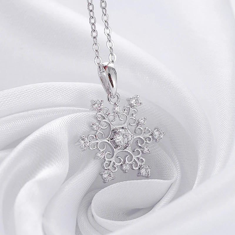 Распродажа 1 шт. романтическая мода циркониевый кристалл серебристая Снежинка