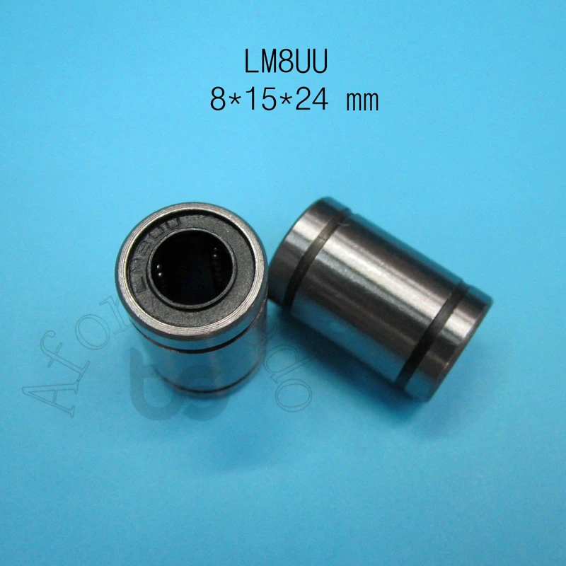 LM8UU bearing 8*15*24(mm) free shipping 10pcs/lot LM8UU 8mm Linear Ball Bearing Bushing 8mmx15mmx24mm for 3d printer parts
