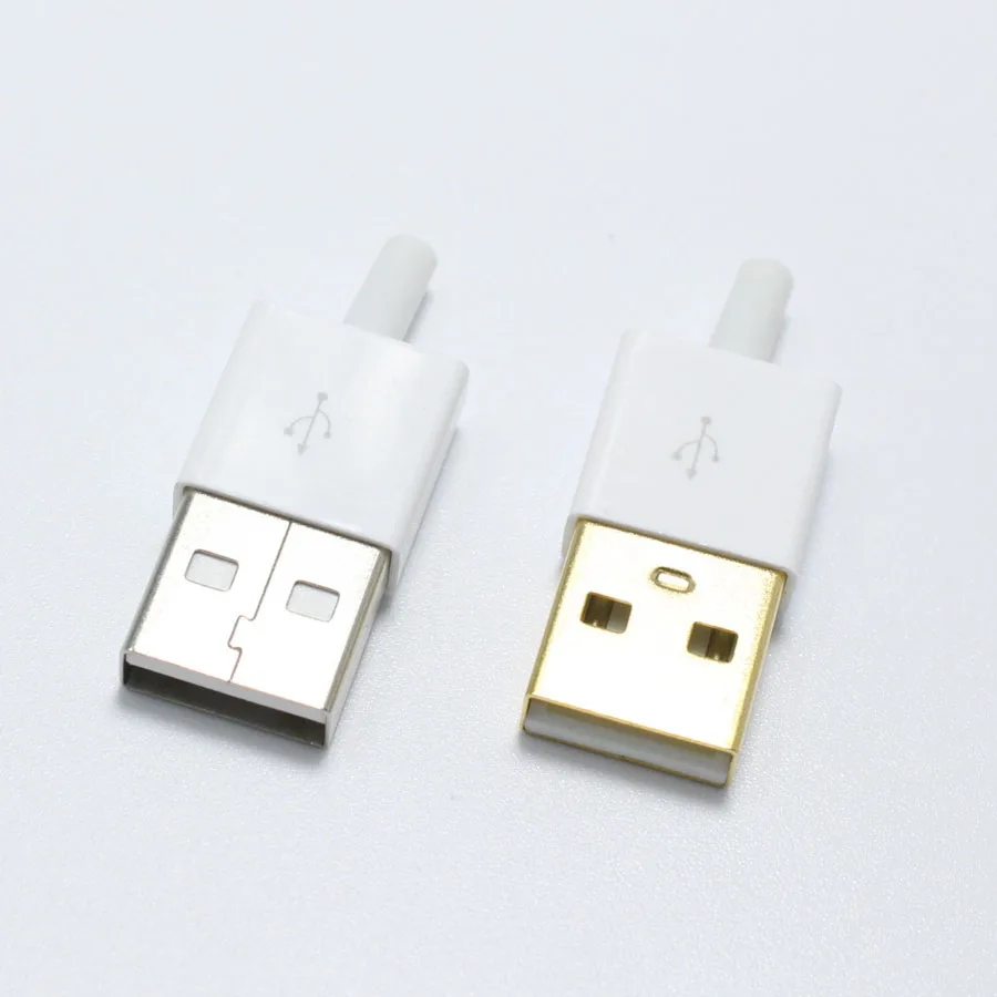 5 комплектов микро USB A 2 0 тип сварки никелированный позолоченный 9 мм 12 штекер
