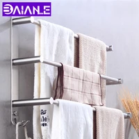 bathroom towel bar holder stainless steel three layer towel rack hanging holder wall mounted towel hanger rack with hooks