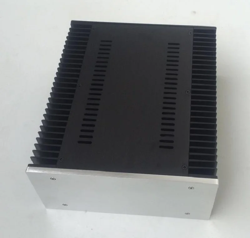 Without knob Алюминиевый чехол с двойным радиатором серии BRZHIFI BZ2612 для усилителя мощности - Цвет: Without knob