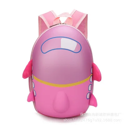 Pink Детские школьные сумки 3D милый мультфильм самолет в форме дизайн детский сад рюкзак детский школьный рюкзак для девочек мальчиков рюкзак - Цвет: Pink