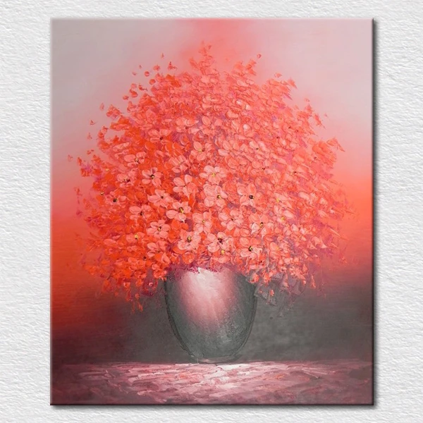 

Hot sale European-style hand-painted oil painting Textured painting the living plants and flowers painting