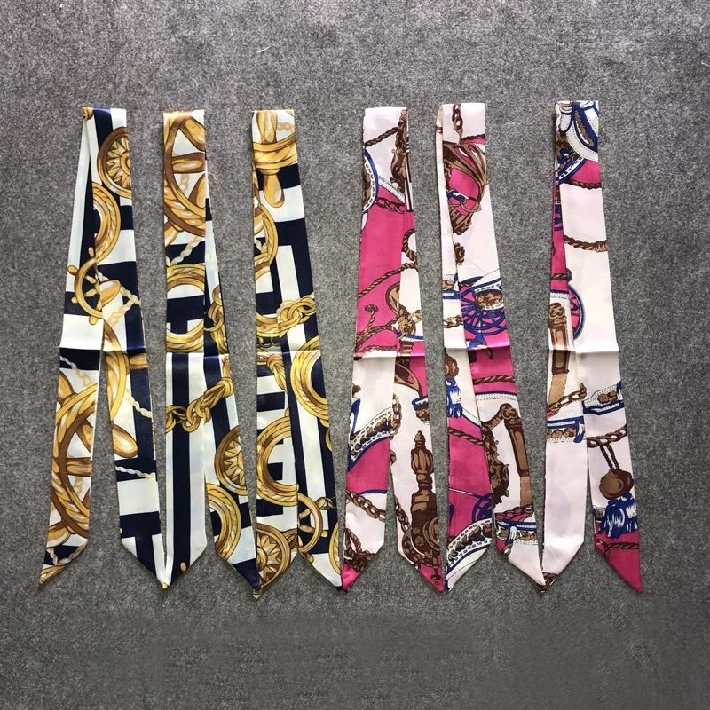 Новинка 20 шт./лот Модный женский шарф из искусственного шелка маленькие сумки для