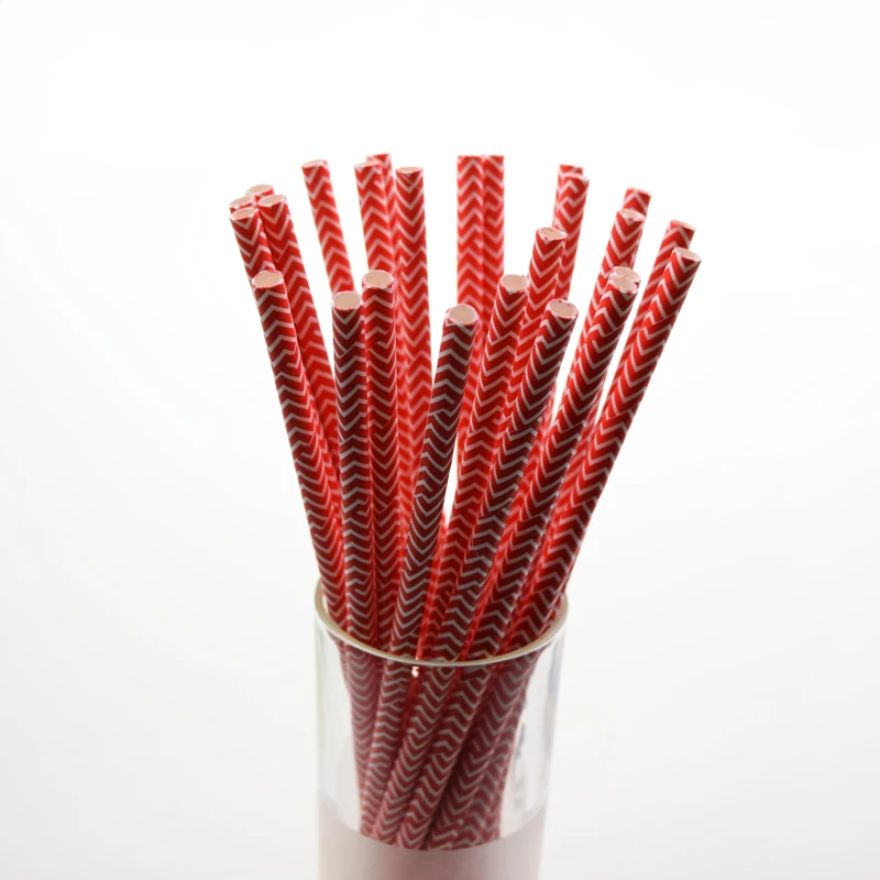 25 шт./лот маленькие волнистые бумажные соломинки для дня рождения свадьбы