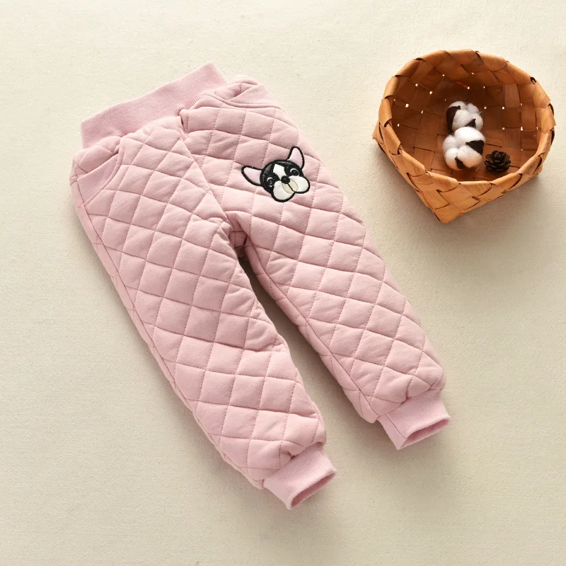 2021 г. Зимние штаны для мальчиков и девочек хлопковые плотные теплые с рисунком