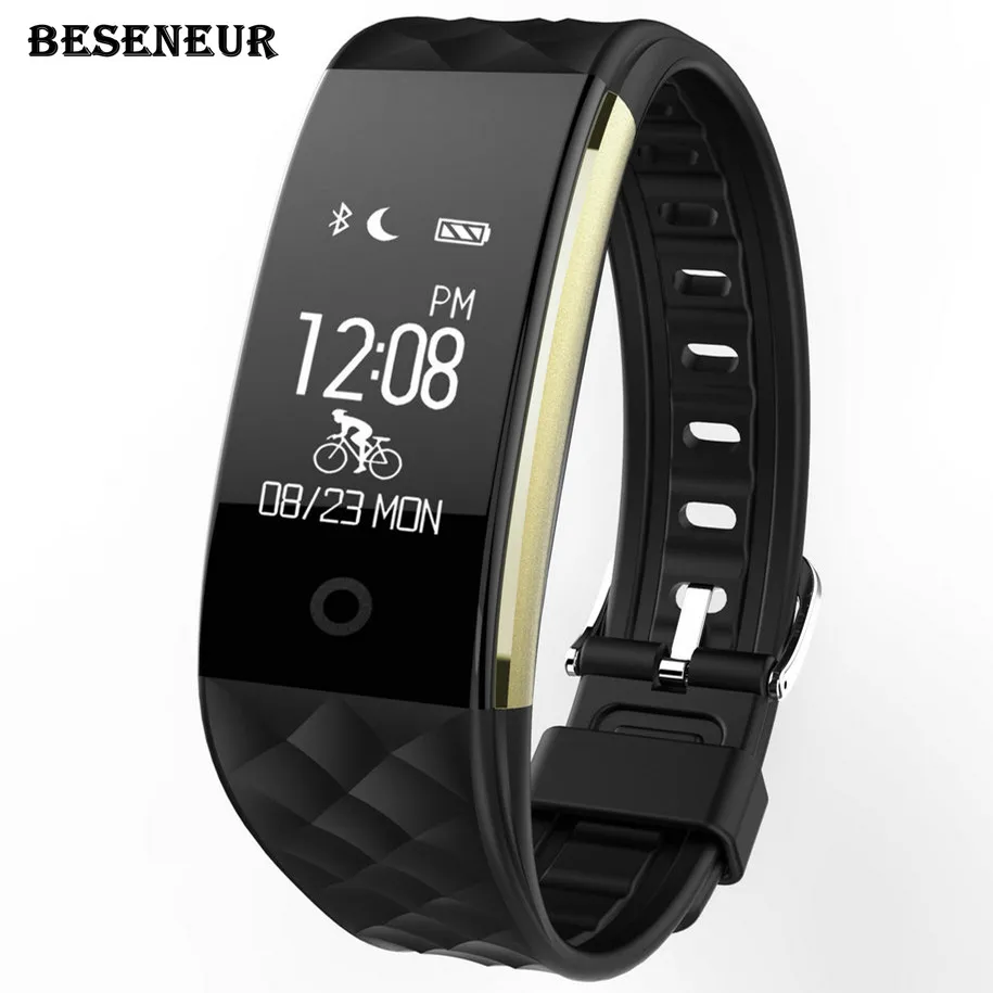 Beseneur S2 Смарт браслет пульсометр IP67 спортивный фитнес трекер Bluetooth 4 0 для Android IOS PK mi