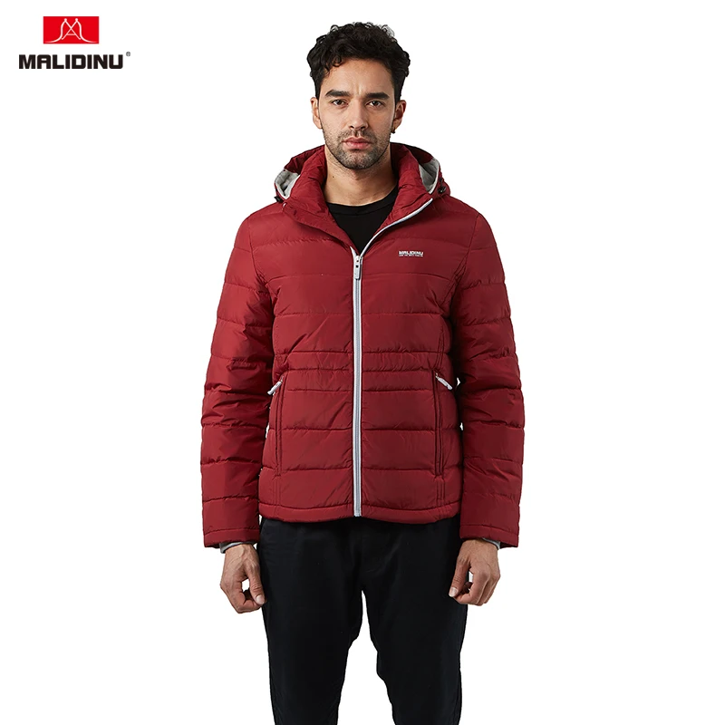 

MALIDINU Men Down Jacket Winter Warm Down Coat White Duck Down Jacket Hooded Down Parka Winter Jacket Sport Coat For Man -30C