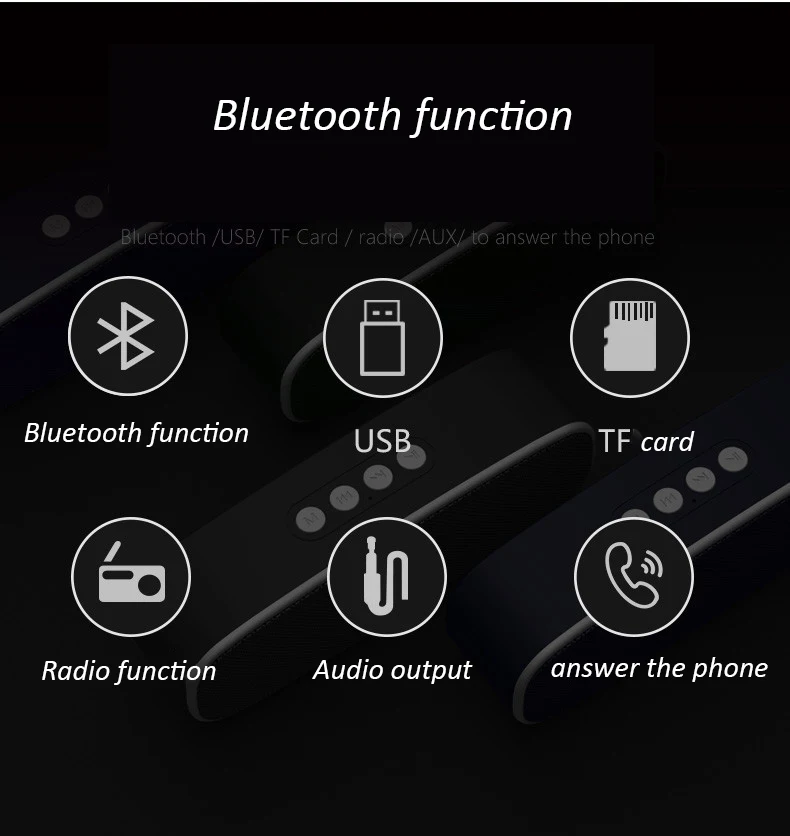 Портативная беспроводная стерео Колонка 10 Вт мощная Bluetooth система TF FM радио