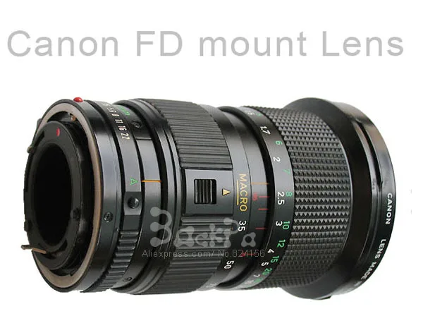 Адаптер для объектива фотокамеры с корректирующим стеклом Canon FD камеры EOS 70D 80D 700D