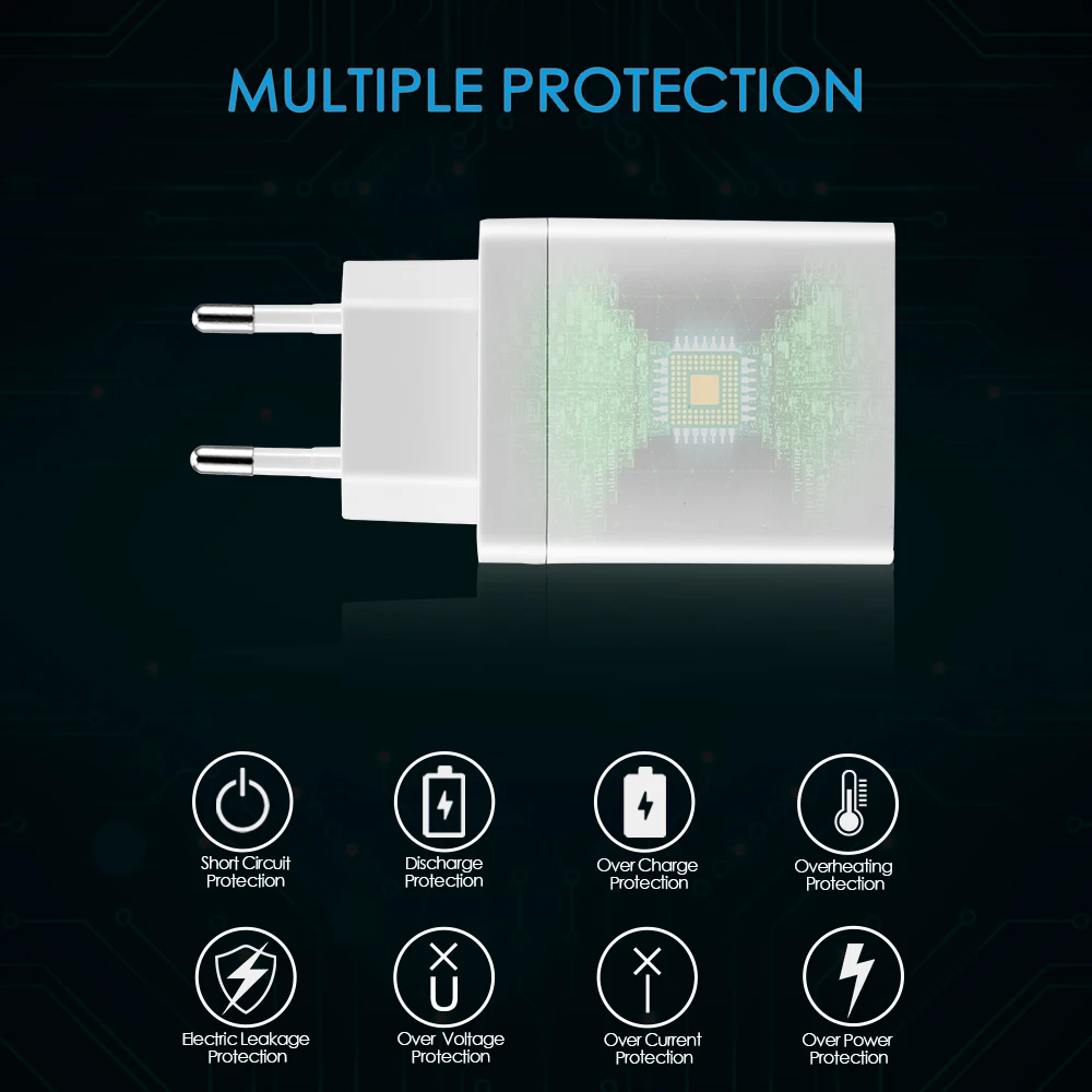 Зарядное устройство Powstro сетевое с разъемом Type C 30 Вт|charger adapter|phone charger adapterwall |