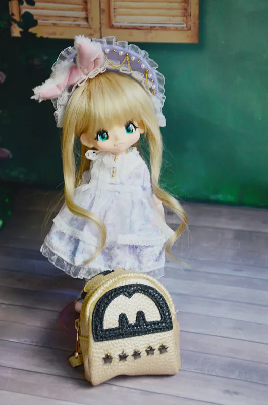 Новинка 1 шт. кожаная школьная сумка для кукол 5 цветов мини-рюкзак для Blyth Kikipop 1/4 1/6 BJD куклы сумка Аксессуары для кукол