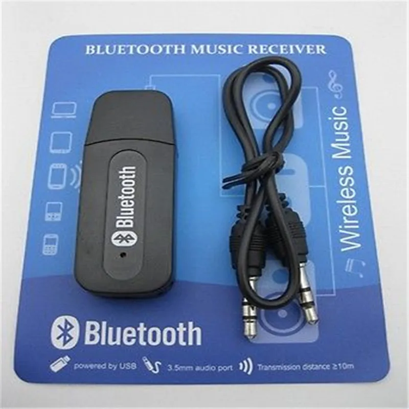 Черный bluetooth-приемник USB Кабельный адаптер-переходник аудио Музыка Аудио стерео для автомобиля домашний динамик смартфон