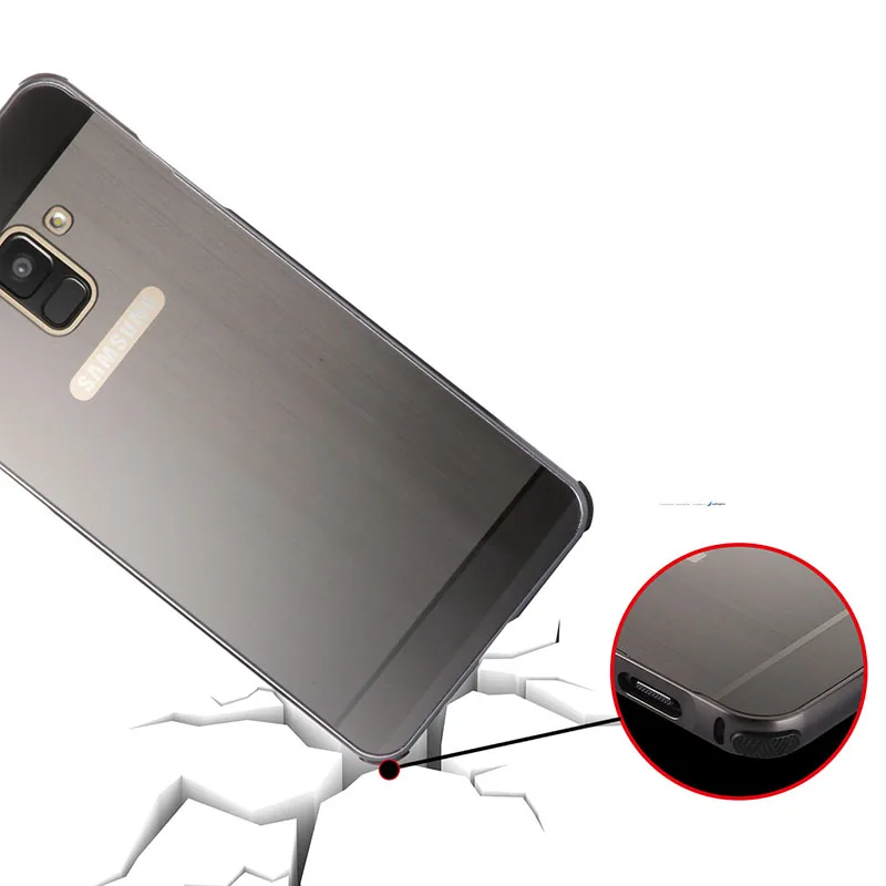 Для samsung Galaxy A8 + 2018 чехол бампер Роскошный Матовый акриловый жесткий