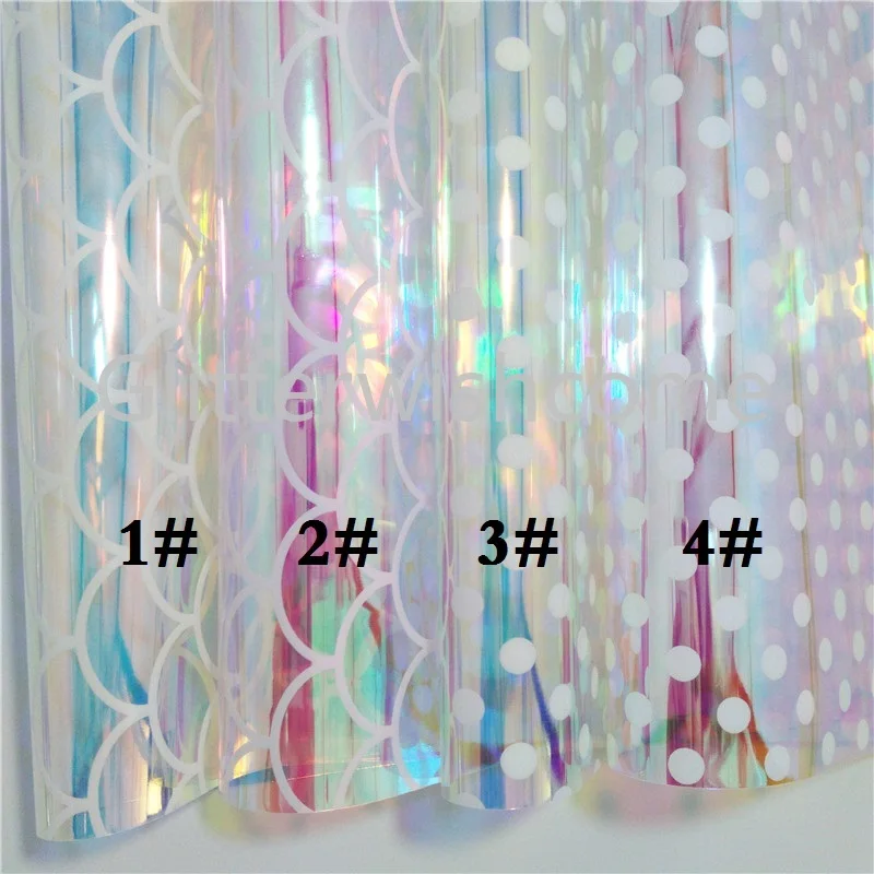Блестящие прозрачные ТПУ простыни Glitterwishcome 21 х29 см радужные кожаные с