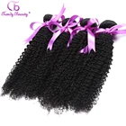 Модные перуанские афро кудрявые вьющиеся человеческие волосы для наращивания, 4 пучка, натуральный черный цвет, можно окрашивать, не Реми, 8-30 дюймов