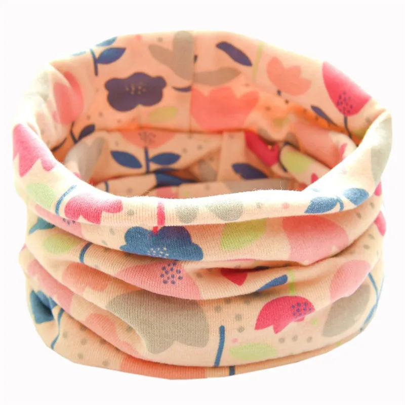 New beige flower Новинка; Модный весенне-осенний хлопковый шарф для малышей; шарф с круглым вырезом для девочек; зимний шарф для мальчиков; Детские шарфы; детский шейный платок - Цвет: New beige flower