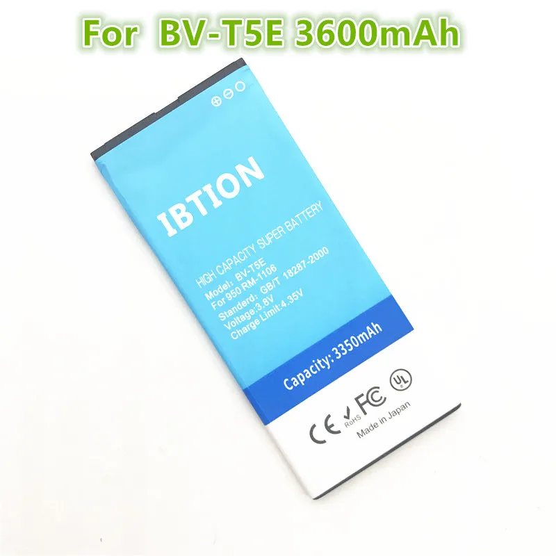 Ibtion BV T5E/BVT5E/BV T5E 3600 мАч Замена батареи для microsoft Lumia 950 Батарея RM 1106 1104 110