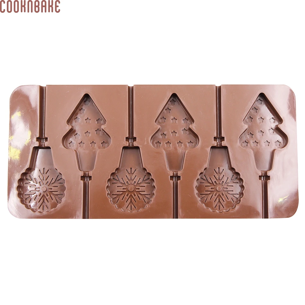 COOKNBAKE DIY Снежинка Рождественская елка леденец силиконовая шоколадная форма CDSM-594 |