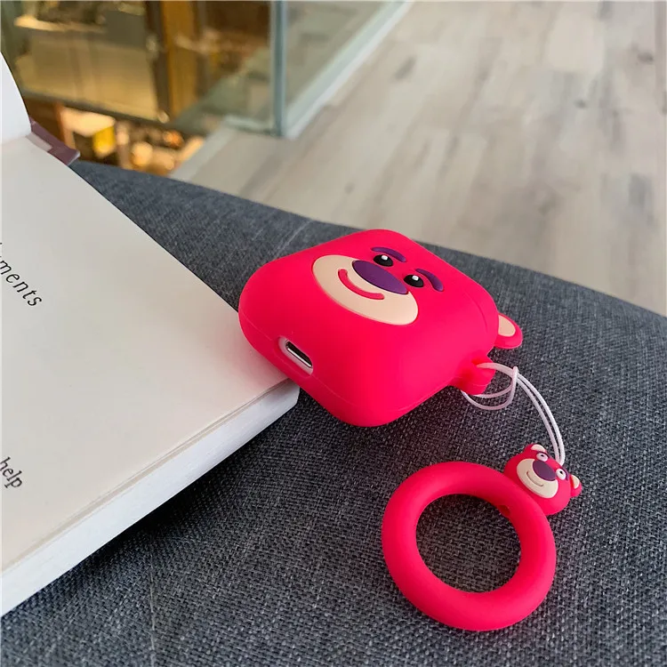 Для Airpods чехол Чехол для наушников с милыми мультяшками Чехлы Apple 2 милый розовый