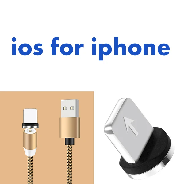 Оранжевый 1 м/2 м Магнитный USB кабель для IPhone Xs Xr 8 7 Plus 6S usb type C кабель Micro USB кабель для зарядки для samsung Xiaomi HUAWEI LG - Цвет: Оранжевый