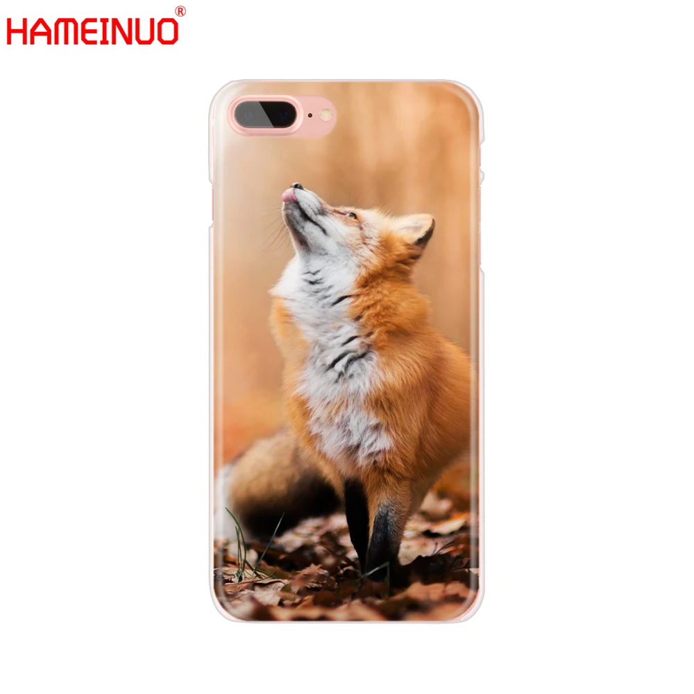 HAMEINUO лиса милые животного Чехол для мобильного телефона iphone 6 4 4s 5 5s SE 5c 6s 7 plus чехол