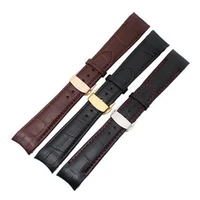 20 21 22 mm curved end genuine leather watchbands for citizen for bl9002 37 bracelet for 05a bt0001 12e 01a watch band strap