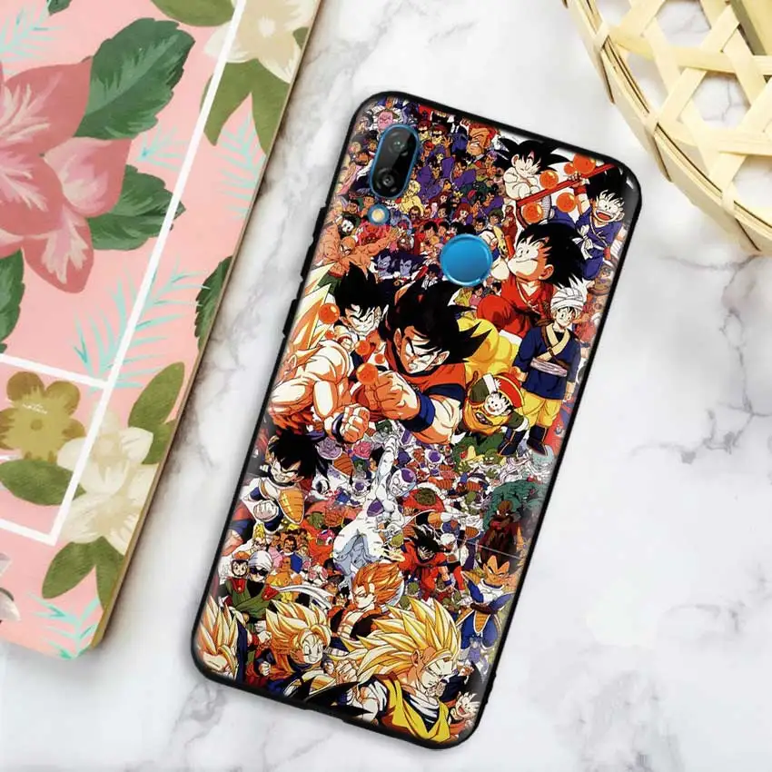 Черный силиконовый чехол-сумка для huawei Honor 10i Y7 Y6 Y5 Y9 8X 8C 8S 9 10 Lite Pro Enjoy 9E 9S Dragon Ball Son Goku
