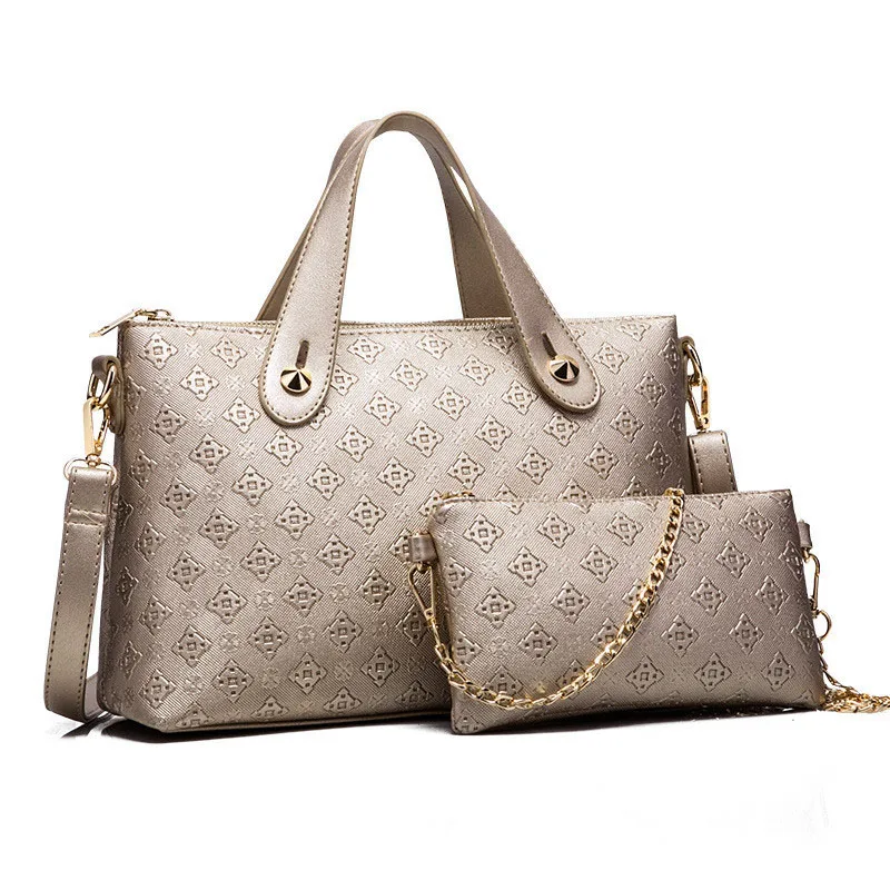 Women's handbags Embossed Composite Bags PU leather Crossbody Hand Shoulder Bag Diamond Pattern Totes Set bag for Lady | Багаж и сумки