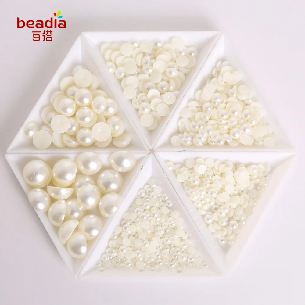 Горячая Распродажа! Полукруглые бусины из пластика АБС диаметр 1 5 6 мм цвета