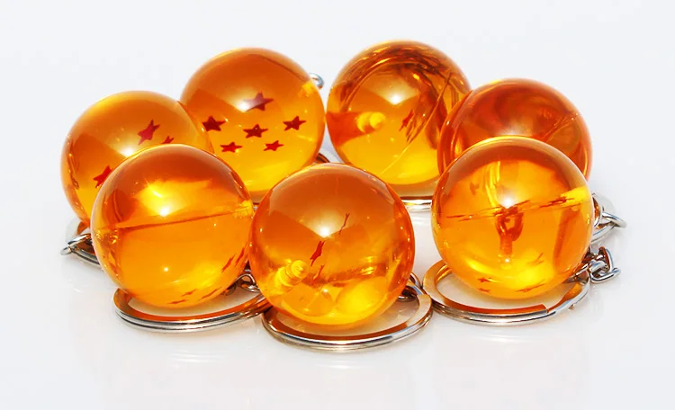 7 шт. полный набор Dragon Ball Z Хрустальные шарики брелок для ключей кольцо для ключей лучшая коллекция подарок для фанатов Dragon ball ZK7DB - Цвет: without package