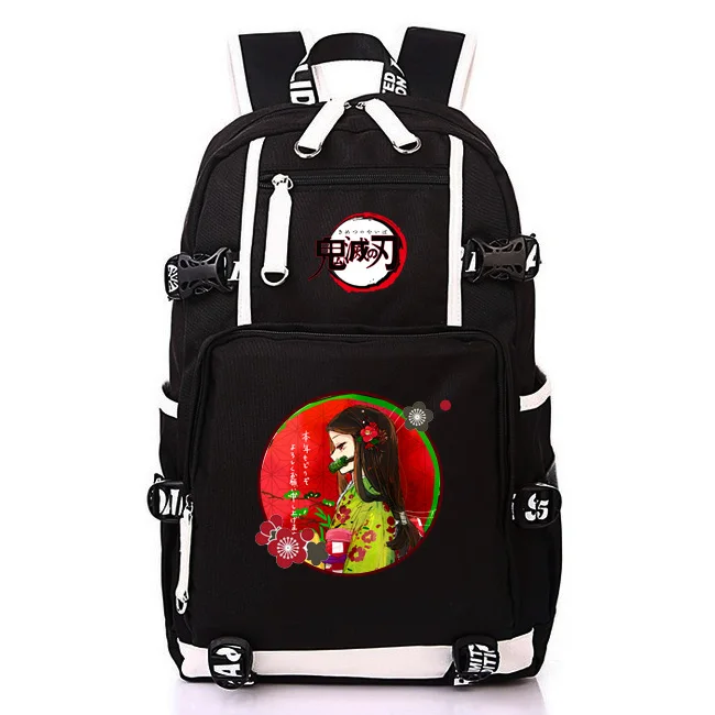 18 Японское аниме Demon Slayer: Kimetsu no Yaiba Bookbag брезентовые школьные рюкзаки USB рюкзак для ноутбука мультяшный дорожный рюкзак Rugzak - Цвет: 18