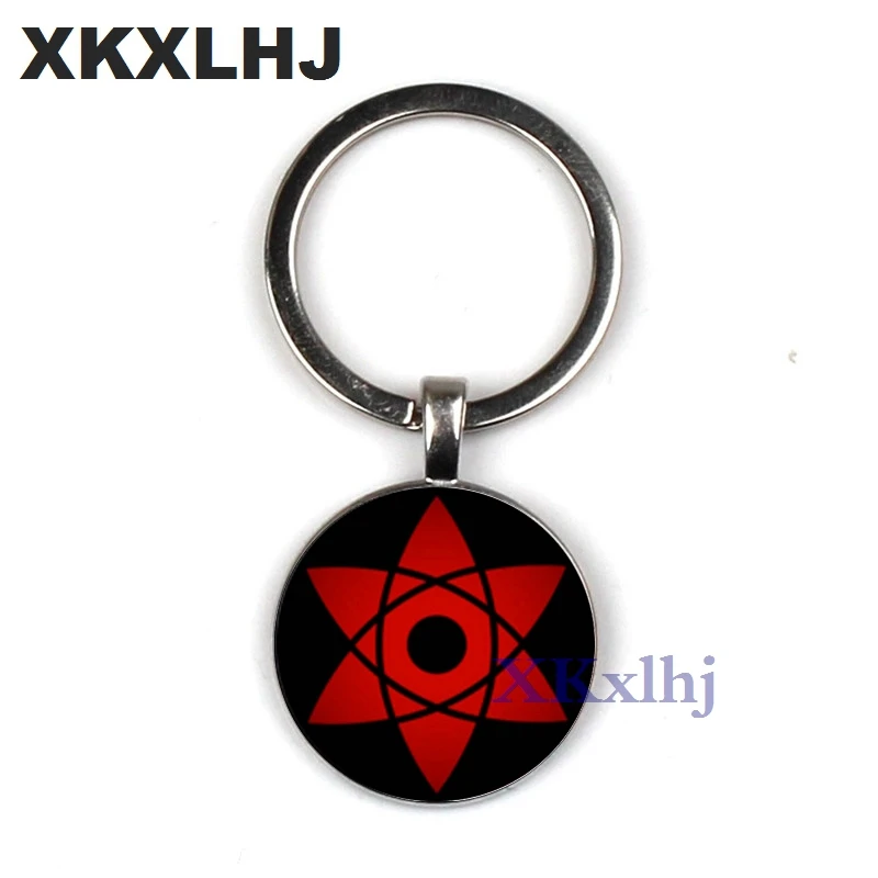 7 XKXLHJ Fashion Glass Photo Keyring Naruto Shippuden Keychain Silver Naruto Symbol Key Chains Key Rings Handmade Jewelry - Цвет: 7