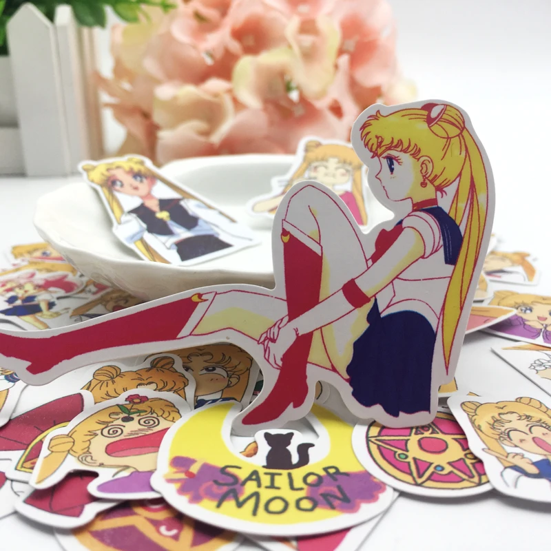 Kawaii мультфильм Сейлор Мун бумага наклейки DIY стикеры для дневника для планировщика альбом милые наклейки Скрапбукинг Канцелярские Принадлежности