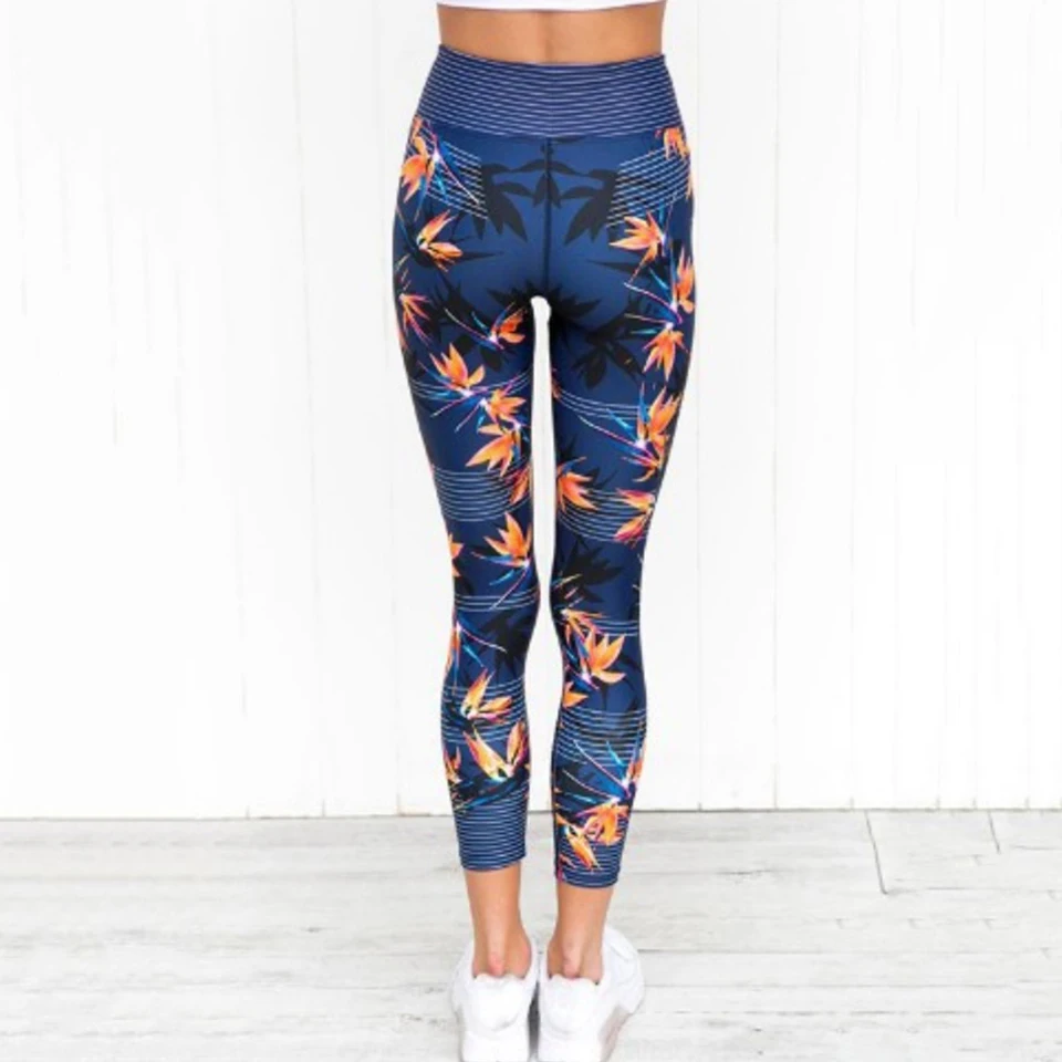 Бесшовные леггинсы с высокой талией Pantalon Yoga Femme Push Up Gym полосатые женские для