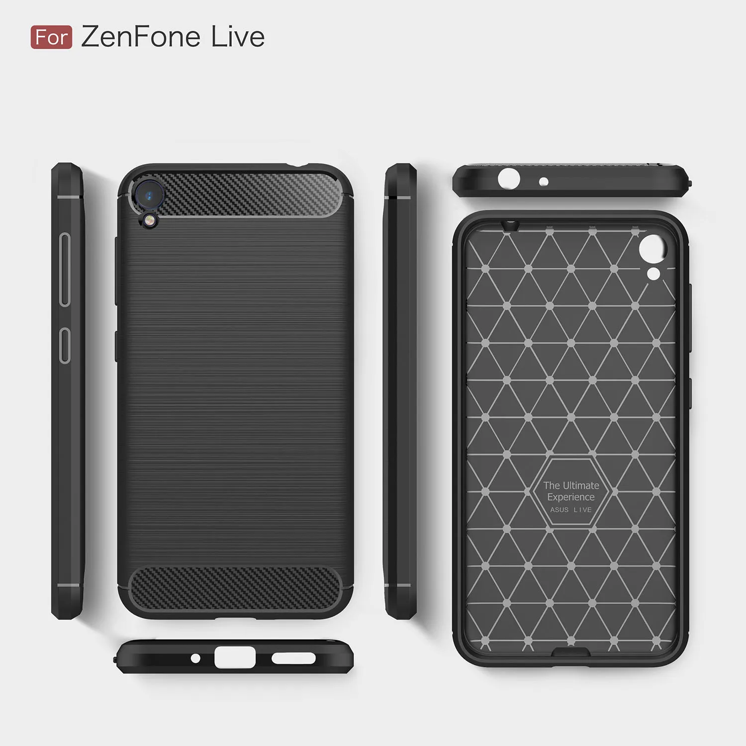 TPU Case for ASUS ZB501KL Zenfone Live Dual Soft Silicone Carbon Fibe Mobile Phone Cover A007 AOO7 ASUS_A007 Coque |