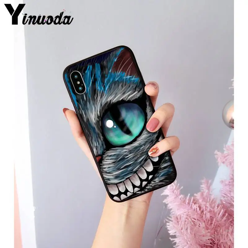 Yinuoda Алиса в стране чудес Чеширский кот чехол для телефона чехол для iPhone 8 7 6 6S Plus X XS MAX 5 5S SE XR Coque 11 11pro 11promax
