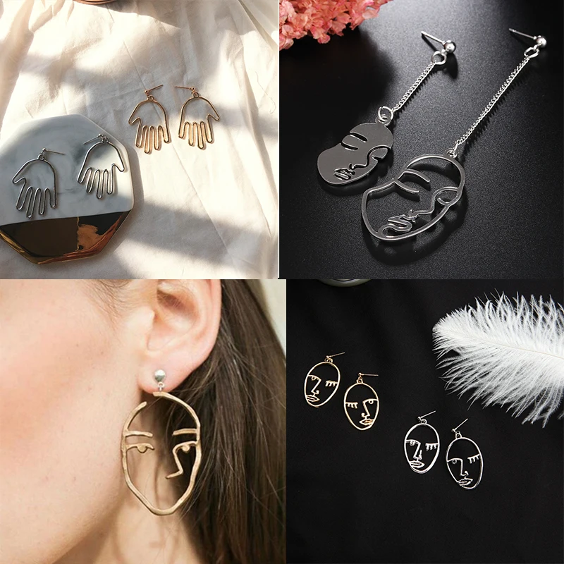 Женские абстрактные Серьги кисточки e0440 сережки золотого цвета для девушек