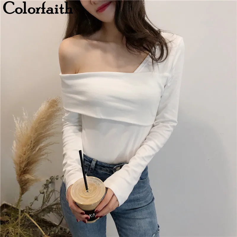Colorfaith новые женские блузки и рубашки 2021 весна лето модные сексуальные стильные с