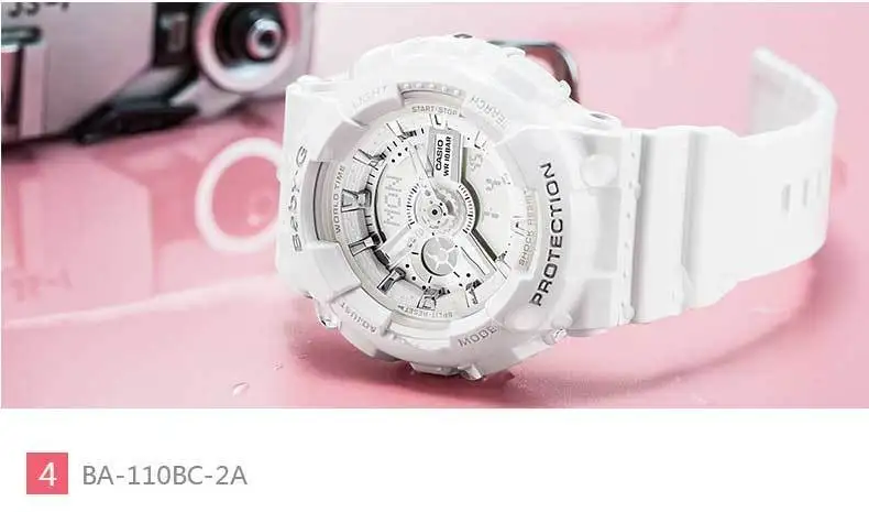 CASIO Часы BABY-G серии женские наручные часы BA-110-1A водонепроницаемый светодиодный спортивные часы Relogio часы подарок высокое качество ударопрочный