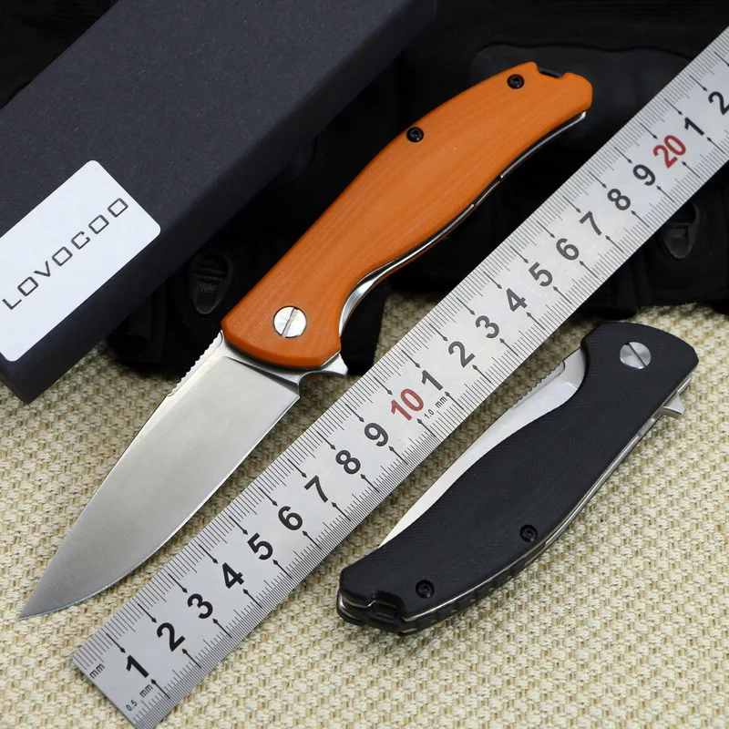 Lovocoo мини F3 открытый подшипник Флип складной Ножи D2 Сталь лезвие G10 ручка Отдых на