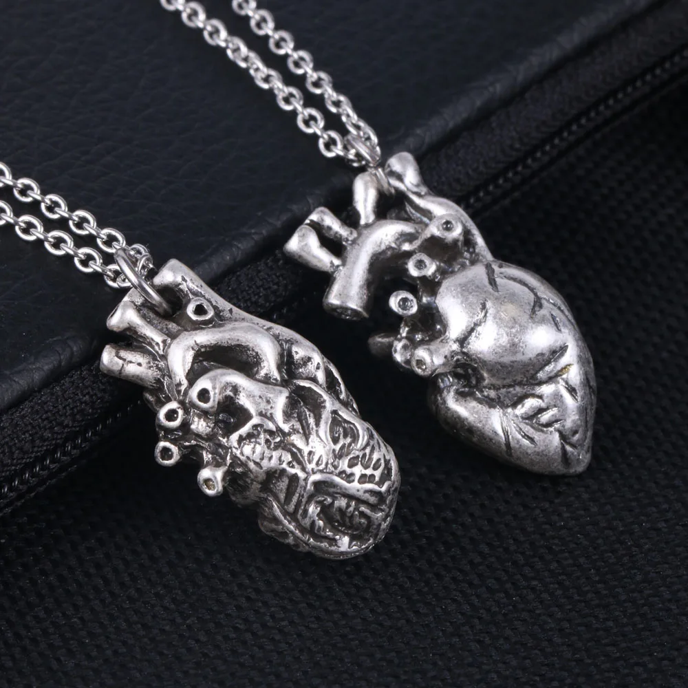Punk Anatomia Heart Pendants Anatomy Jewelry Anatomical Science Biology Necklace |