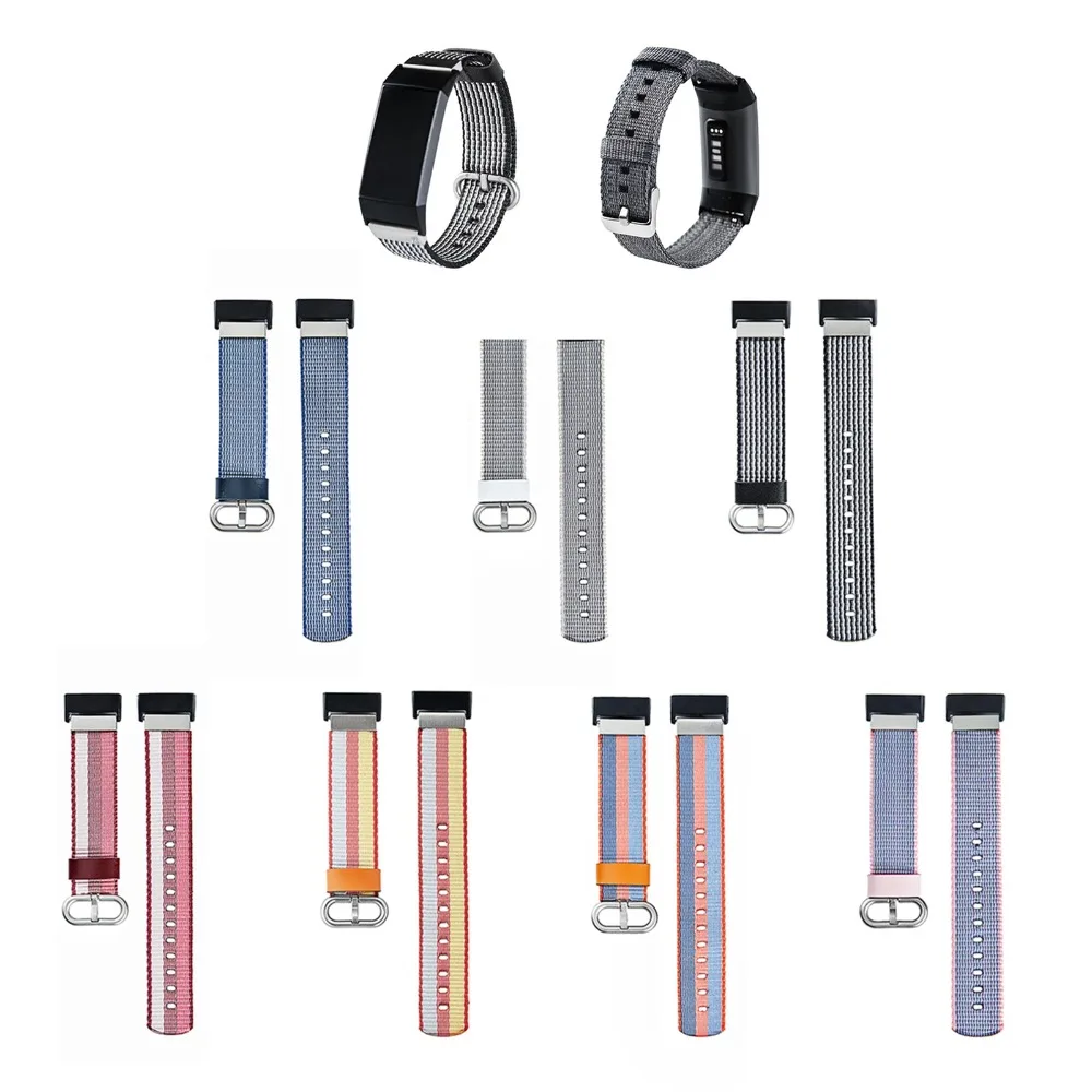 XBERSTAR нейлоновый ремешок для Fitbit Charge 3 Charge3 тканевый