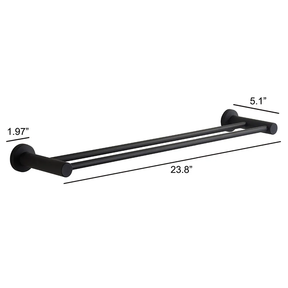 304 stainless steel towel rack towel bar soap dish blower rack toilet brush black bathroom hardware suite
