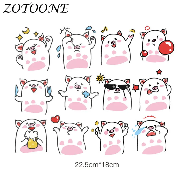 Нашивки ZOTOONE с милыми животными аппликация наклейка на одежду термоклейкая