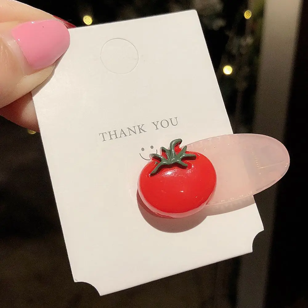 tomato Дизайн заколки для волос аксессуары для женщин девочек мультяшная заколка для волос фруктовая клубника заколка для волос Прямая поставка - Цвет: tomato