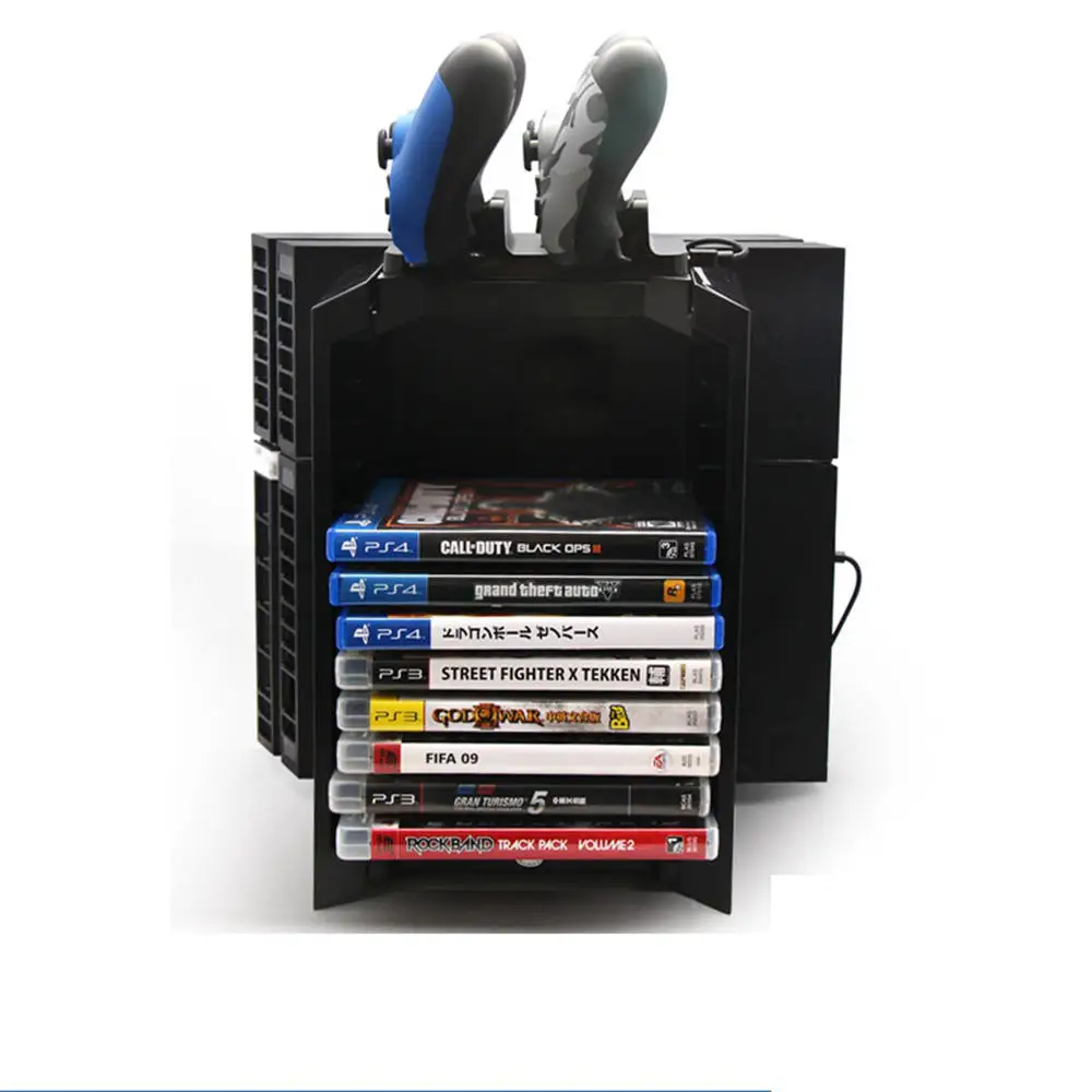 PS4 pro игровой Стенд Кронштейн Поддержка башня диск хранения DualShock контроллер