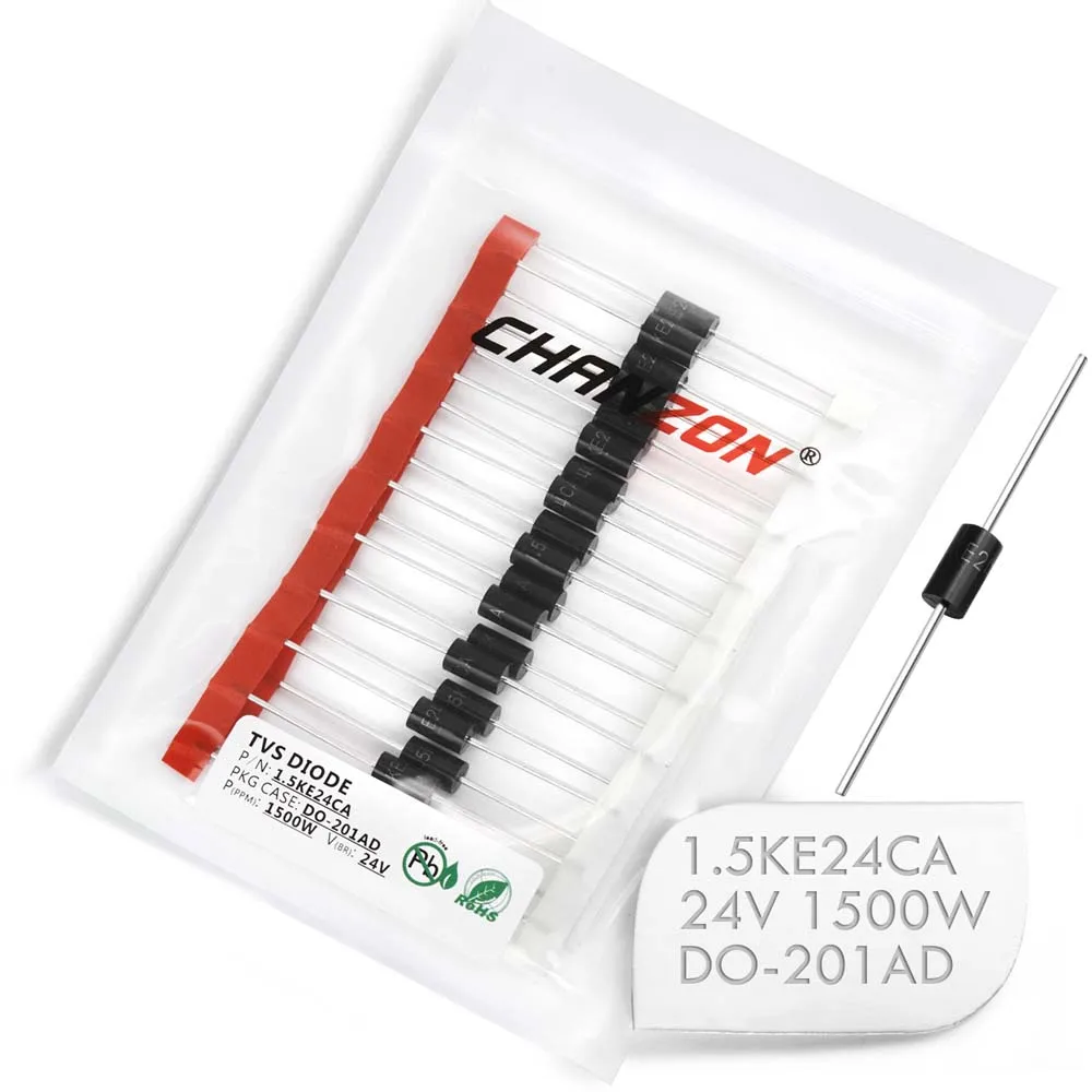 ДИОДЫ TVS 1500 ke24ca 1500 Вт 24 В DO-201AD DO-27, двунаправленный канал Вт 24 вольт, 20 шт.