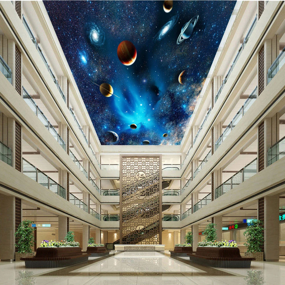Пользовательские настенной Бумага 3D Вселенная Космос Звезда планета потолок